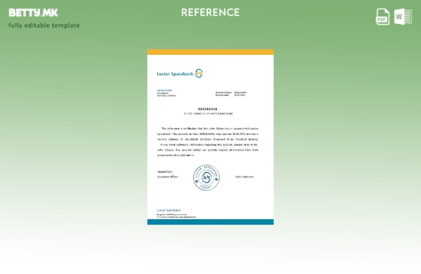 Модерен стил референтен шаблон Norway Luster Sparebank